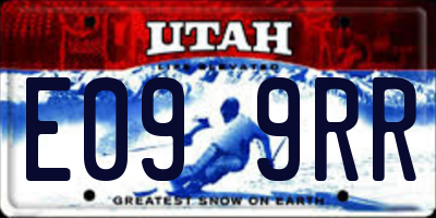 UT license plate E099RR