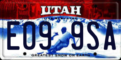 UT license plate E099SA