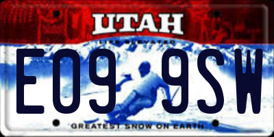 UT license plate E099SW