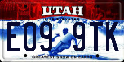 UT license plate E099TK