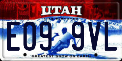 UT license plate E099VL