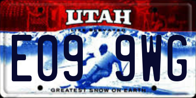 UT license plate E099WG