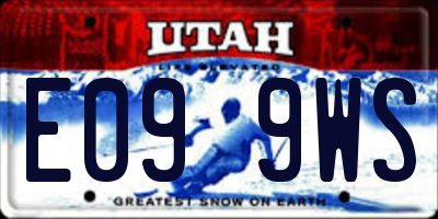UT license plate E099WS