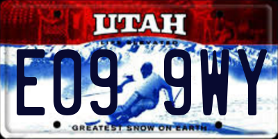 UT license plate E099WY