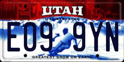 UT license plate E099YN