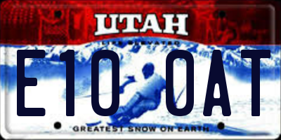 UT license plate E100AT
