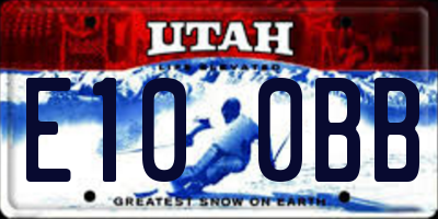 UT license plate E100BB