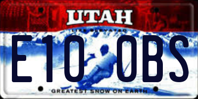 UT license plate E100BS