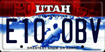 UT license plate E100BV
