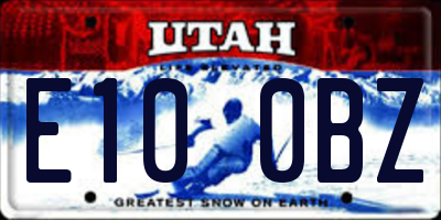 UT license plate E100BZ