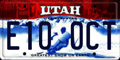 UT license plate E100CT
