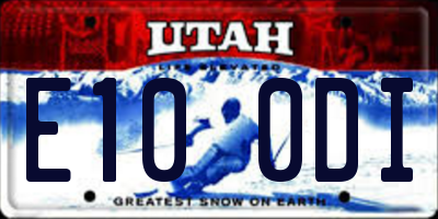 UT license plate E100DI