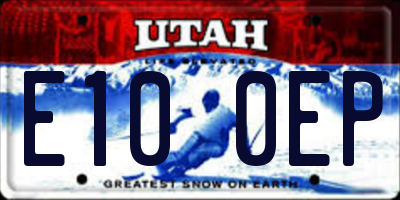 UT license plate E100EP