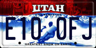 UT license plate E100FJ