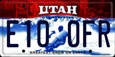 UT license plate E100FR