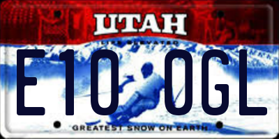 UT license plate E100GL