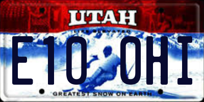 UT license plate E100HI