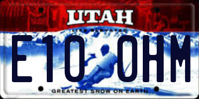UT license plate E100HM