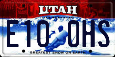 UT license plate E100HS