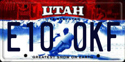 UT license plate E100KF
