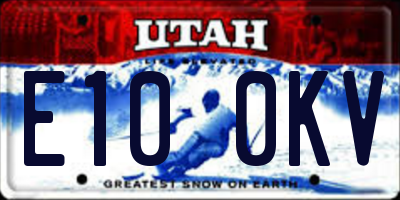 UT license plate E100KV