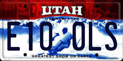 UT license plate E100LS