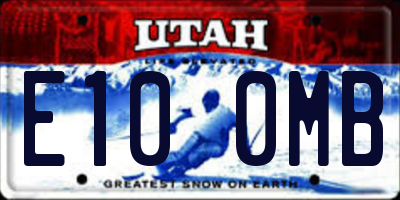 UT license plate E100MB