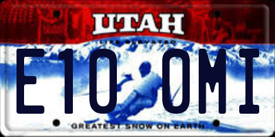 UT license plate E100MI