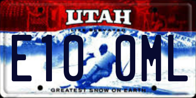 UT license plate E100ML