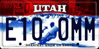 UT license plate E100MM