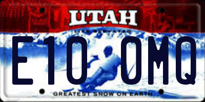 UT license plate E100MQ