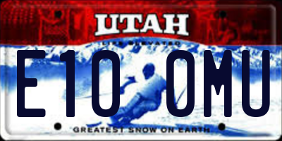 UT license plate E100MU
