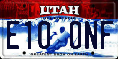 UT license plate E100NF