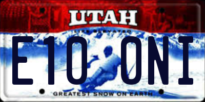UT license plate E100NI