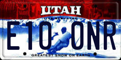 UT license plate E100NR
