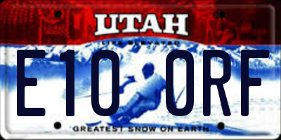UT license plate E100RF