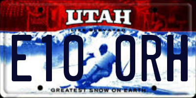 UT license plate E100RH