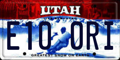 UT license plate E100RI