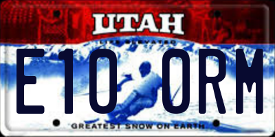 UT license plate E100RM