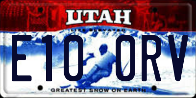 UT license plate E100RV