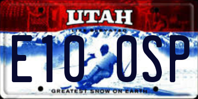 UT license plate E100SP