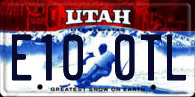 UT license plate E100TL
