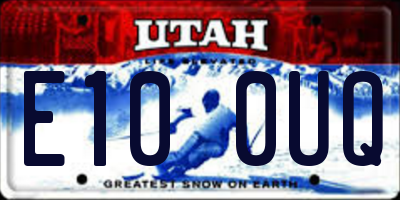 UT license plate E100UQ