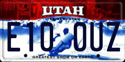UT license plate E100UZ