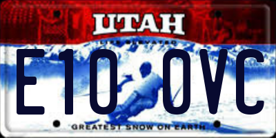 UT license plate E100VC