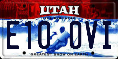 UT license plate E100VI
