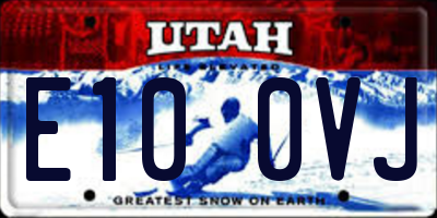 UT license plate E100VJ