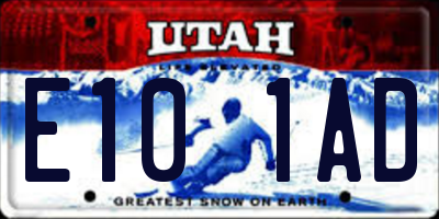 UT license plate E101AD