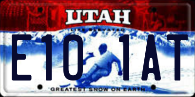 UT license plate E101AT