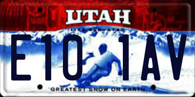 UT license plate E101AV